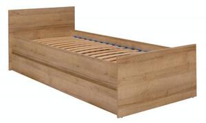 Egyszemélyes ágy 90 cm Cortez C 15 (riviera tölgy) (ágyráccsal)