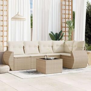 VidaXL Polyrattan Kerti Ülőgarnitúra - 6 részes - Bézs
