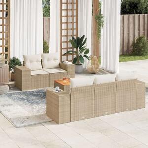 VidaXL Polyrattan Kerti Ülőgarnitúra - 6 részes - Bézs