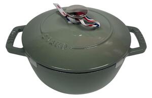 STAUB Öntöttvas főzőedény, zománcozott, 18 cm/1,6 liter, La Marmite kerek , Eukaliptusz(46)