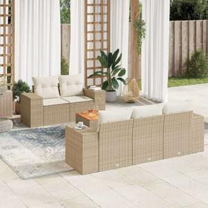 VidaXL Polyrattan Kerti Ülőgarnitúra - 6 részes - Bézs