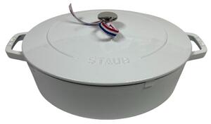 STAUB Öntöttvas főzőedény, zománcozott, 31 cm/5,6 liter, Fehér színű (76)