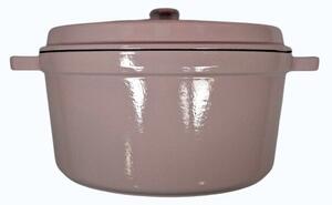 STAUB Öntöttvas főzőedény, zománcozott, 28 cm/6,7 liter, Cocotte Ronde kerek, rózsaszín sorbet (sorbet rose) (102)