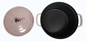 STAUB Öntöttvas főzőedény, zománcozott, 28 cm/6,7 liter, Cocotte Ronde kerek, rózsaszín sorbet (sorbet rose) (102)