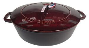 STAUB Öntöttvas főzőedény, zománcozott, 31 cm/5,59 liter, Cocotte La Marmite Ovale ovális, gránátvörös (108)