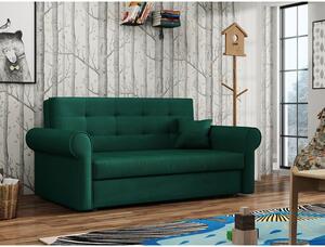 BELA SILVER 3 kinyitható kanapé tárolóhelyekkel - zöld