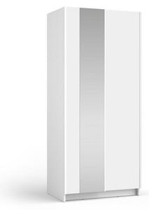 Keskeny, tükrös gardrób 80 cm CARTAGO - fehér