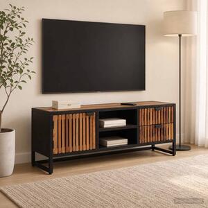VidaXL TV szekrény 105 x 30 x 40 cm Tömör Mangófa és Műszaki Fa