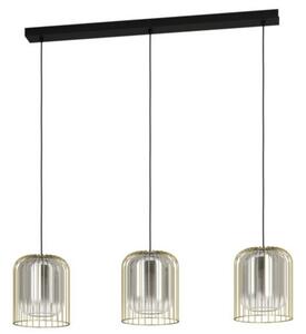 EGLO , 39696 , CAMINATA , függeszték , E27 , 3X40W , IP20 , fekete-átlátszó
