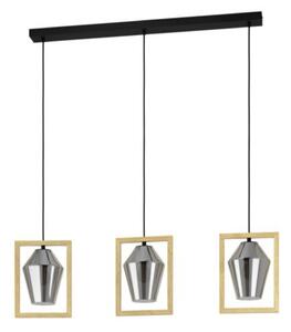 EGLO , 99702 , VIGLIONI , függeszték , E27 , 3X40W , IP20 , fekete-átlátszó