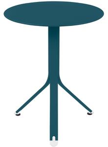 Kék fém asztal Fermob Rest'O Ø 60 cm