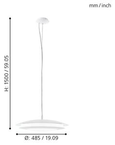 EGLO , 98042 , MONEVA-C , függeszték , 2700 K 6500 K , LED , 27W , Yes , IP20 , fehér