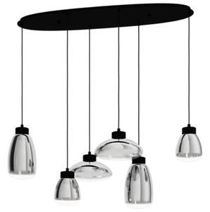 EGLO , 390301 , SARNARRA , függeszték , 2700 K , LED , 6X5,4W , Yes , IP20 , áttetsző fekete, átlátszó
