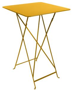 Sárga fém összecsukható bisztróasztal Fermob Bistro 71 x 71 cm