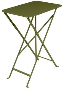 Zöld fém összecsukható asztal Fermob Bistro 37 x 57 cm - pesto ernyő