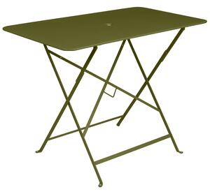 Zöld fém összecsukható asztal Fermob Bistro 97 x 57 cm - pesto ernyő