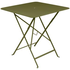 Zöld fém összecsukható asztal Fermob Bistro 71 x 71 cm - pesto ernyő