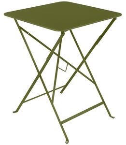 Zöld fém összecsukható asztal Fermob Bistro 57 x 57 cm - pesto ernyő