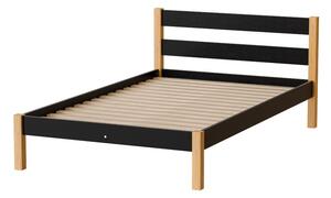 Egyszemélyes ágy 120x200 MONROA - tölgy / fekete