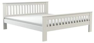 Kétszemélyes fa ágy 180x200 MEBANE - fehér fenyő