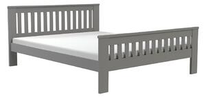 Kétszemélyes fa ágy 160x200 MEBANE - antracit