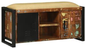 Pad szekrény multicolor 100x35x50 cm tömör újrahasznosított fa