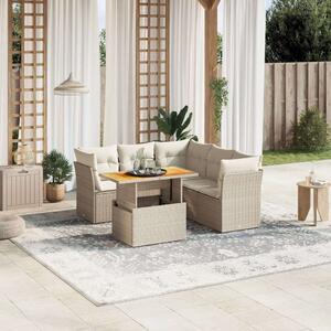 VidaXL Polyrattan Kerti Ülőgarnitúra - 5 részes - Bézs