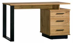 Íróasztal CATAWBA - Wotan tölgy / fekete