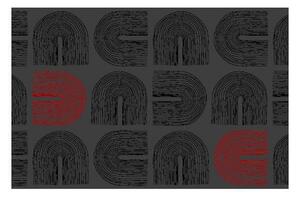 Notrax Déco Design™ Imperial Arches beltéri takarítószőnyeg, fekete/piros, 60 x 90 cm%