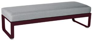Szürke kárpitozott pad Fermob Bellevie 148 cm cseresznyepiros talppal