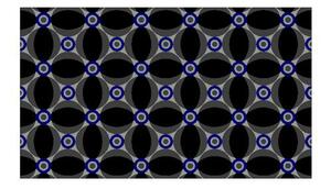 Notrax Déco Design™ Imperial Retro beltéri takarítószőnyeg, kék/fekete, 150 x 90 cm%