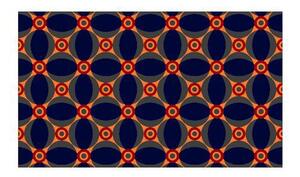 Notrax Déco Design™ Imperial Retro beltéri takarítószőnyeg, kék/narancs, 150 x 90 cm Déco Design™ Imperial Retro beltéri takarítószőnyeg, kék/narancs, 150 x%