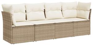 VidaXL Polyrattan Kerti Ülőgarnitúra - 4 részes - Bézs