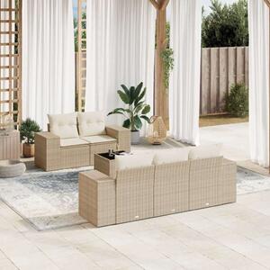 VidaXL Polyrattan Kerti Ülőgarnitúra - 6 részes - Bézs