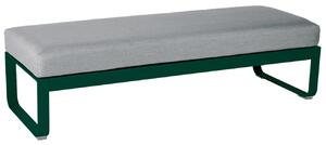 Szürke kárpitozott pad Fermob Bellevie 148 cm sötétzöld alappal