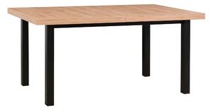 Étkezőasztal 92x160/200 PENELOPE 5 - kézműves tölgy / fekete