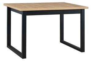 Étkezőasztal 80x120 NAPOLEON 3S - kézműves tölgy / fekete