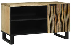 TV Szekrény - 80x31.5x46 cm Tömör Mangó és Mérnöki Fa