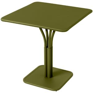 Zöld fém asztal Fermob Luxembourg Talapzat 71 x 71 cm - pesto ernyő