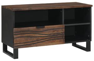 TV szekrény - 80x33.5x46 cm, tömör fa és mérnöki fa alapanyagból készült