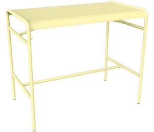 Citromsárga fém rúdasztal Fermob Luxembourg 126 x 73 cm