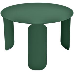 Sötétzöld fém kerti dohányzóasztal Fermob Bebop 60 cm