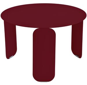 Cseresznyepiros fém kerti dohányzóasztal Fermob Bebop 60 cm