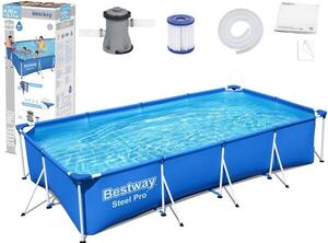 Bestway Steel Pro fémvázas medence vízforgatóval - 400 x 211 x 81 cm