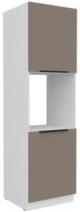LUNARA beépített sütőhöz való konyhaszekrény - szélesség 60 cm, sötét bézs / fehér