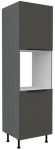 LUNARA beépített sütőhöz való konyhaszekrény - szélesség 60 cm, grafit / antracit