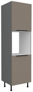 LUNARA beépített sütőhöz való konyhaszekrény - szélesség 60 cm, sötét bézs / antracit