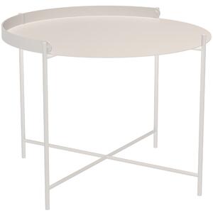 Fehér fém kerti dohányzóasztal HOUE Edge 62 cm