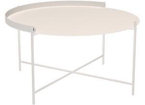 Fehér fém kerti dohányzóasztal HOUE Edge 76 cm