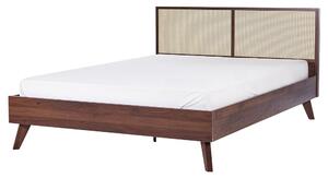 Ágy Rattan MONPAZIER 160 x 200 cm Sötétbarna